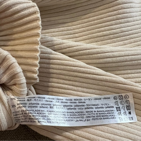 Zara Turtleneck Sweater Top Cream - Picture 4 of 4